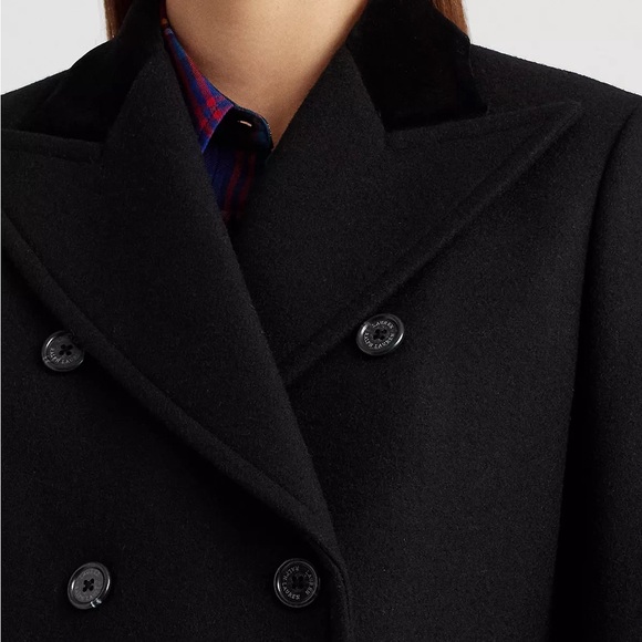 New Ralph Lauren Wool-Blend Twill Double-Breasted Coat $595 - Picture 3 of 11